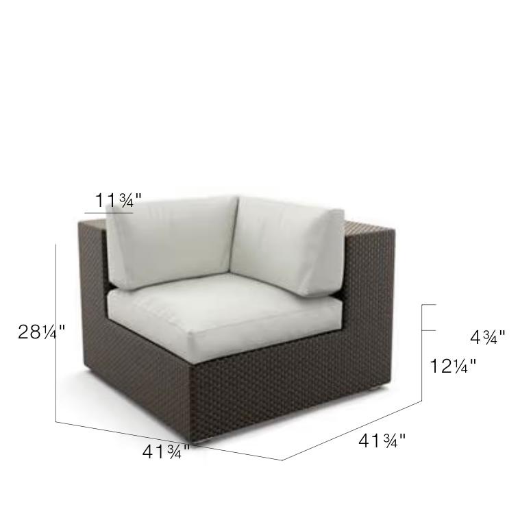 Dedon Lounge Corner Module. Modular Lounge Pieces Provide Unlimited Versatile Seating Arrangement To Fit & Enhance Your Outdoor Living Spaces!
